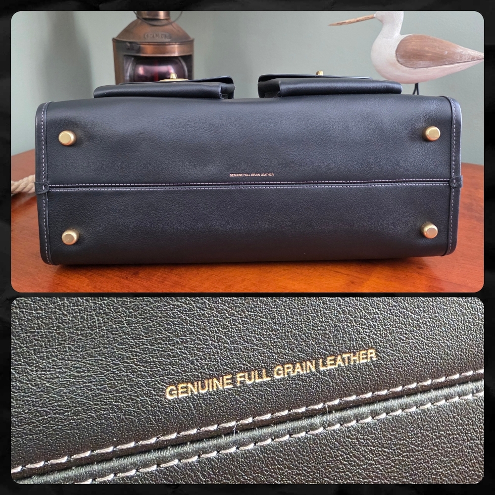 Coach CDZ12 Turnlock Haversack Black Leather Brass Shoulder Bag NWT - Picture 4 of 16